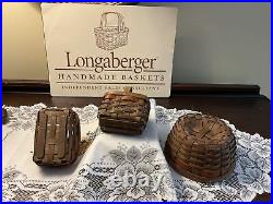 Longaberger RARE 2021 (Set of 3) 125th Anniversary Miniature Baskets-NEW