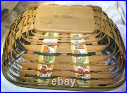 Longaberger RARE Bountiful Fall Harvest Soft Rectangle Basket Set-NEW