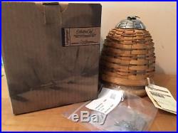 Longaberger RARE Collectors Club 2010 Beehive Basket Set WithBox, Tags, Bee Tie-Ons