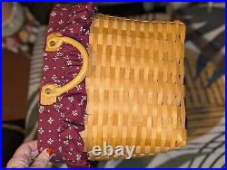 Longaberger RARE Hostess Hope Chedt Basket Protector Red Liner 1998 Huge XL Usa