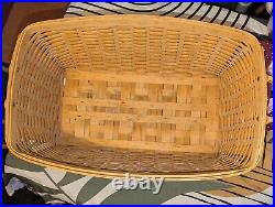 Longaberger RARE Hostess Hope Chedt Basket Protector Red Liner 1998 Huge XL Usa