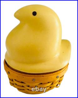 Longaberger RARE Mini Yellow Peeps Basket. Peep Lid Easter 2013 Collector