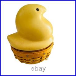 Longaberger RARE Mini Yellow Peeps Basket. Peep Lid Easter 2013 Collector