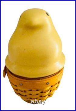 Longaberger RARE Mini Yellow Peeps Basket. Peep Lid Easter 2013 Collector