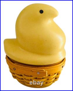 Longaberger RARE Mini Yellow Peeps Basket. Peep Lid Easter 2013 Collector