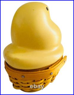 Longaberger RARE Mini Yellow Peeps Basket. Peep Lid Easter 2013 Collector