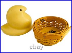 Longaberger RARE Mini Yellow Peeps Basket. Peep Lid Easter 2013 Collector