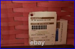 Longaberger RARE Pink & Rich Brown Small Laundry Basket WithProtector Set NWT