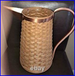 Longaberger RARE Woven Pitcher Basket with copper set FREE SHIPPING