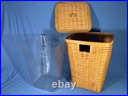Longaberger RETIRED 1997 LARGE WB SQUARE HAMPER BASKET/ LID /PROTECTOR Set NEW Longaberger RETIRED 1997 LARGE WB SQUARE HAMPER BASKET/ LID /PROTECTOR Set NEW