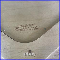 Longaberger RETIRED 2004 LARGE Corner Hamper Basket Wood Lid Liner & Protector Longaberger RETIRED 2004 LARGE Corner Hamper Basket Wood Lid Liner & Protector