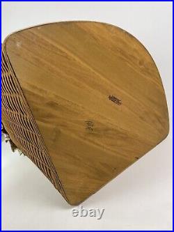 Longaberger RETIRED 2004 LARGE Corner Hamper Basket Wood Lid Liner & Protector Longaberger RETIRED 2004 LARGE Corner Hamper Basket Wood Lid Liner & Protector