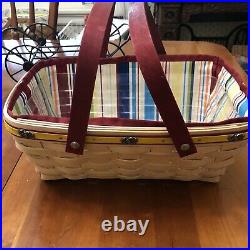 Longaberger Rare 2007 Jelly Belly Basket Set With Wagon