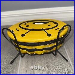 Longaberger Rare Bee Oval 2009 Basket With Stand