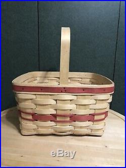 Longaberger Rare Cake Basket Set Woven And Signed By Jerry Longaberger