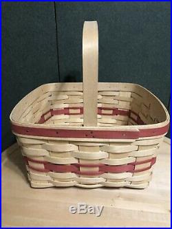 Longaberger Rare Cake Basket Set Woven And Signed By Jerry Longaberger