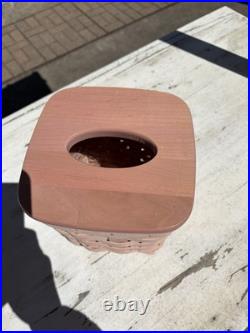 Longaberger Rare Pink Tall Tissue Basket Withprotector Longaberger Rare Pink Tall Tissue Basket Withprotector