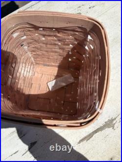 Longaberger Rare Pink Tall Tissue Basket Withprotector Longaberger Rare Pink Tall Tissue Basket Withprotector
