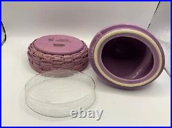 Longaberger Rare Purple Peep Basket Set. Topper, Basket & Protector NEW