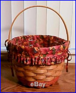 Longaberger Rare Retired 1995 Original Pumpkin Basket Set- Last One Available