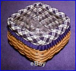 Longaberger Rare Retired Blue Ribbon Mending Basket Set + LID New- Last One