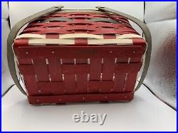 Longaberger Rare Santa Belly Rectangle Basket With Protector