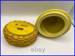 Longaberger Rare Yellow Peep Basket Set. Topper, Basket & Protector NEW