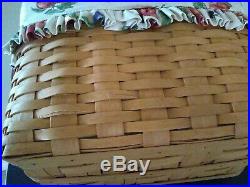 Longaberger Retired NEWSPAPER Basket Set with Wrought Iron Stand and more