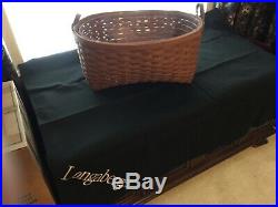Longaberger Rich Brown Blanket Basket Set includes Protector