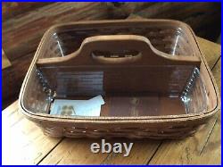 Longaberger Rich Brown Carry/Caddy Complete Basket SetBrand New