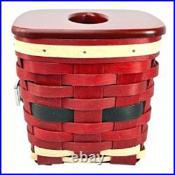 Longaberger SANTA BELLY 2011 Tall Tissue Basket with Red Lid & Protector Longaberger SANTA BELLY 2011 Tall Tissue Basket with Red Lid & Protector