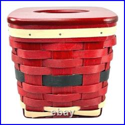 Longaberger SANTA BELLY 2011 Tall Tissue Basket with Red Lid & Protector Longaberger SANTA BELLY 2011 Tall Tissue Basket with Red Lid & Protector