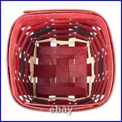 Longaberger SANTA BELLY 2011 Tall Tissue Basket with Red Lid & Protector Longaberger SANTA BELLY 2011 Tall Tissue Basket with Red Lid & Protector