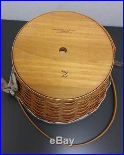 Longaberger SEWING SUPER SET Basket & Protector Set & Liner & Lid 2000 PreOwned