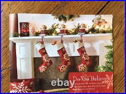 Longaberger Santa's Chimney Basket Set Stocking Holder & Stocking