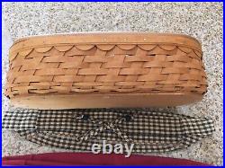 Longaberger Scalloped Boutique Tissue Basket Set WB NEW! (Protector & 3 liners)