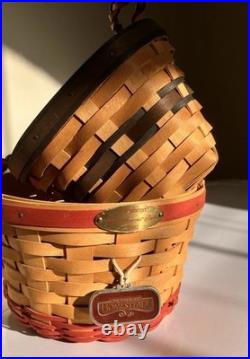 Longaberger Set 2 Basket 1999 and 2002 Limited Edition Woman Memories Homestead