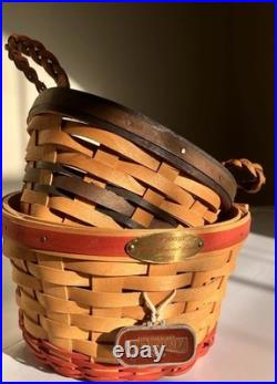 Longaberger Set 2 Basket 1999 and 2002 Limited Edition Woman Memories Homestead