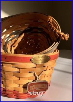Longaberger Set 2 Basket 1999 and 2002 Limited Edition Woman Memories Homestead