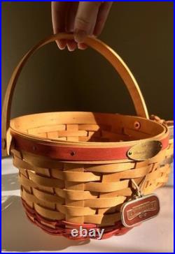 Longaberger Set 2 Basket 1999 and 2002 Limited Edition Woman Memories Homestead