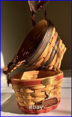 Longaberger Set 2 Basket 1999 and 2002 Limited Edition Woman Memories Homestead