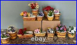 Longaberger Set Lot of 13 Miniature May Series Baskets Group Collectors Club