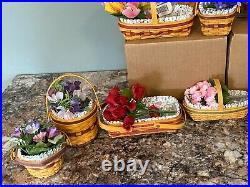 Longaberger Set Lot of 13 Miniature May Series Baskets Group Collectors Club