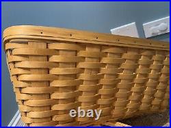 Longaberger Set Of 2 1998 Extra Large Laundry Baskets withProt, Liners, SHIPS FREE