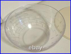 Longaberger Set Of 2 Serving Bowls with Lids, Baskets and Fabric Liners