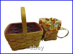 Longaberger Set Of 5 Baskets Various Sizes 1995-1998 One Basket Marked Amer. Trad