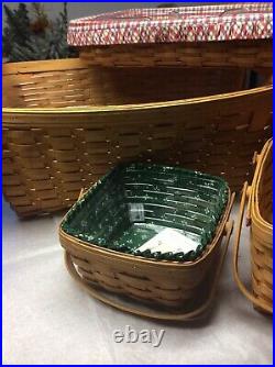 Longaberger Set Of 6 Basket Lot, Laundry, Berry, Traditions, Cake