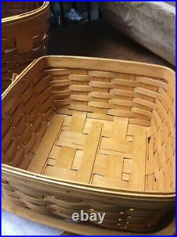 Longaberger Set Of 6 Basket Lot, Laundry, Berry, Traditions, Cake