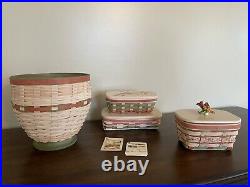 Longaberger Set of 4 Mom's Day Baskets 2011 2012 2014 2017 Mother's Day