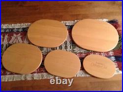 Longaberger Set of 5 Collectors Club Harmony Baskets, Protectors, Lids, COA